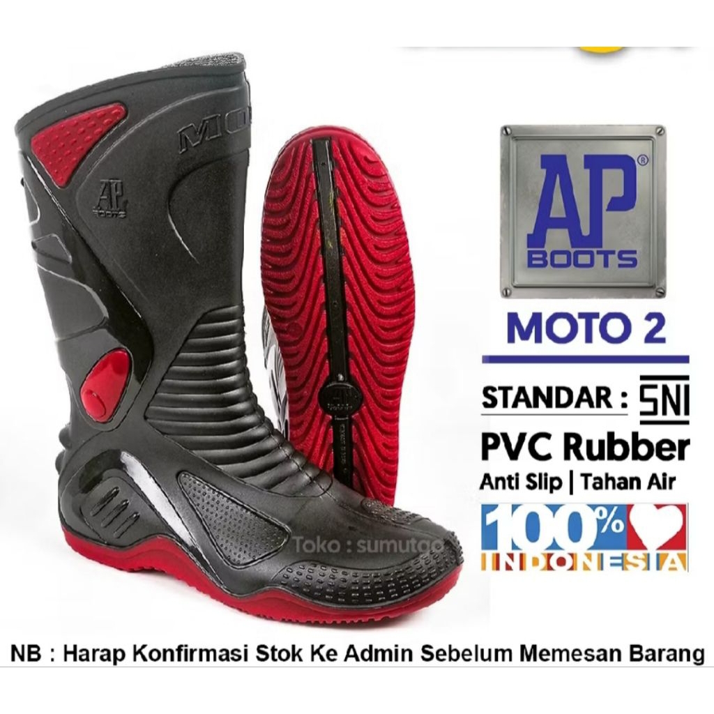 Boot Ap Moto 2/Sepatu Boot Ap Moto 2 Ori anti slip