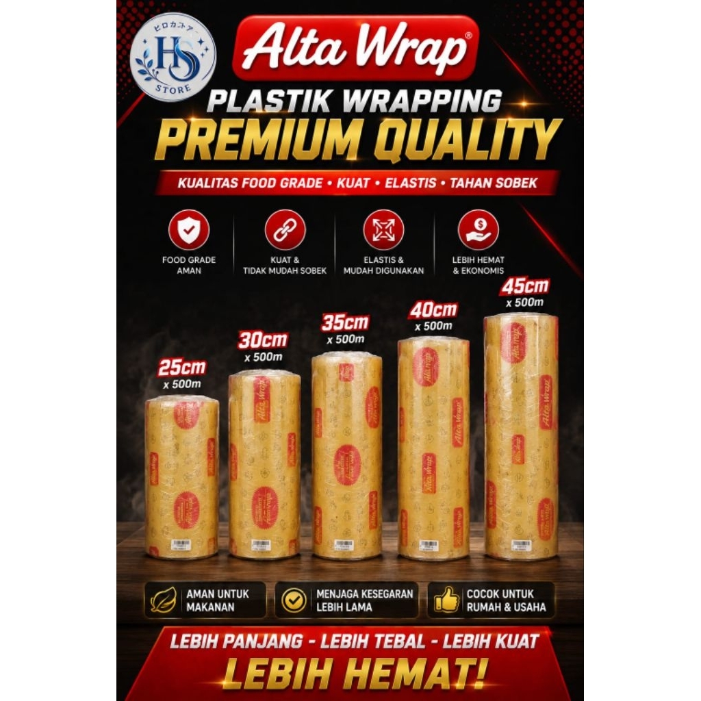 Plastik Wrap / AltaWrap plastik pembungkus makanan/ Pembungkus plastik makanan FOOD GRADE