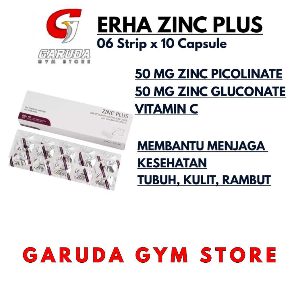 ERHA Derma XP Zinc Plus 60 Kapsul Suplemen Zinc Kulit Berjerawat