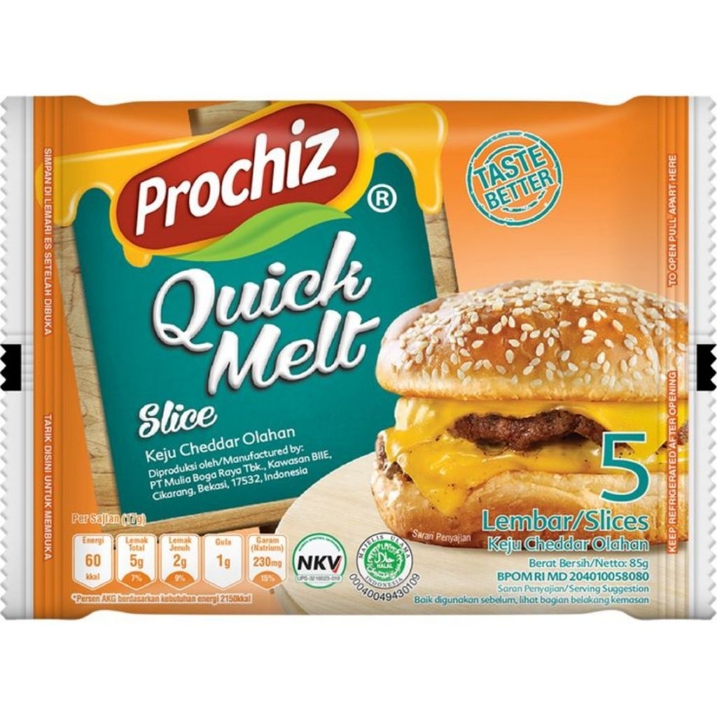 Keju Quick Melt Prochiz isi 5 lembar