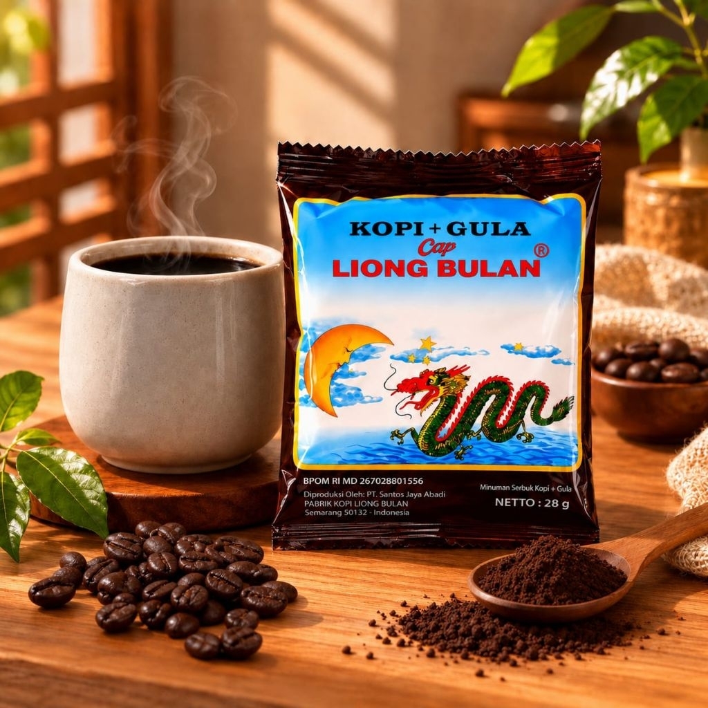 KOPI LIONG + GULA CAP LIONG BULAN