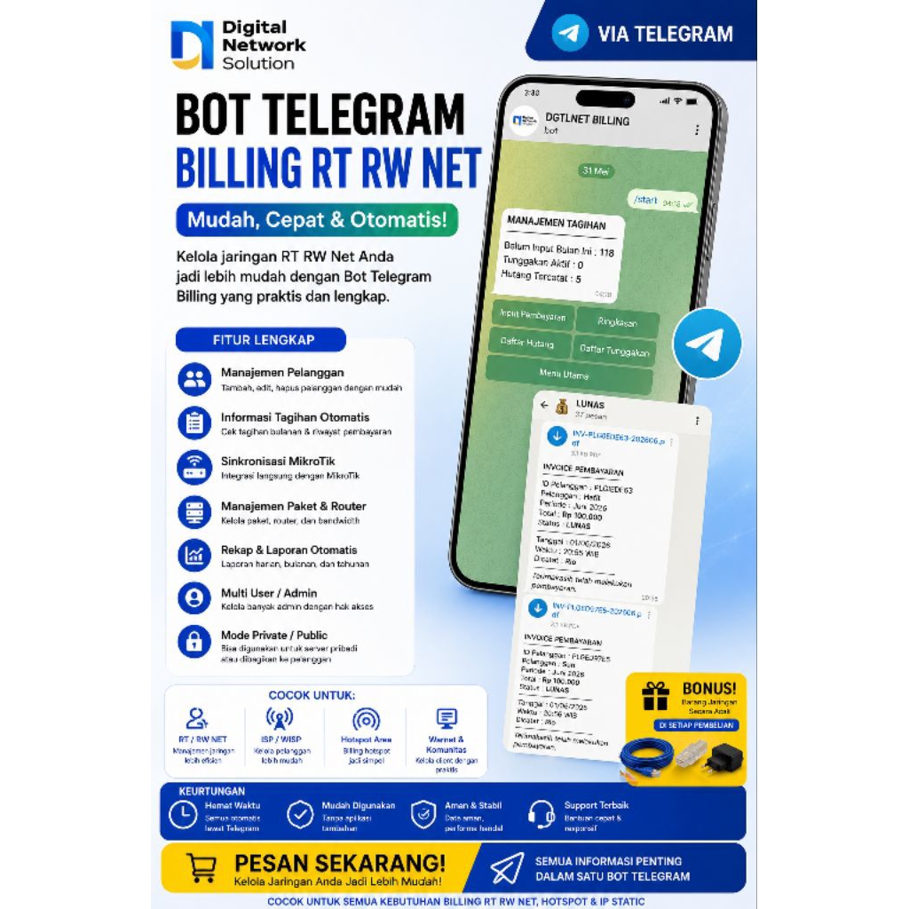 BOT TELEGRAM BILLING RT/RW NET