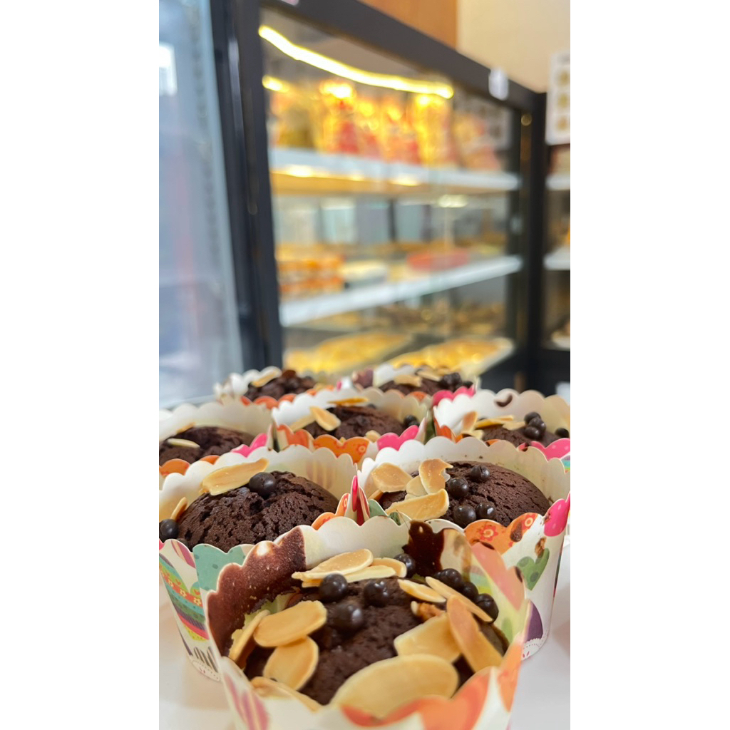 brownis bakar cup mini, super nyoklat