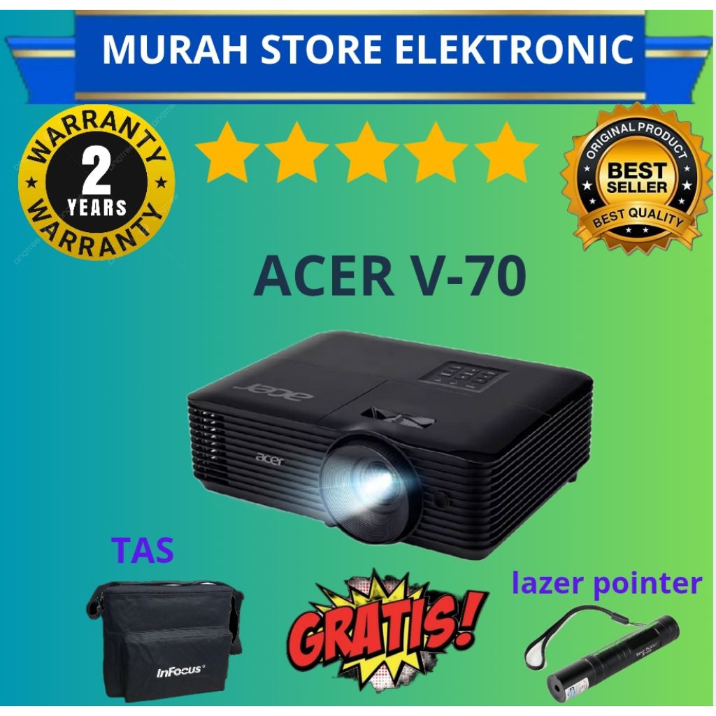 proyektor Acer V70 4000 Ansi lumens