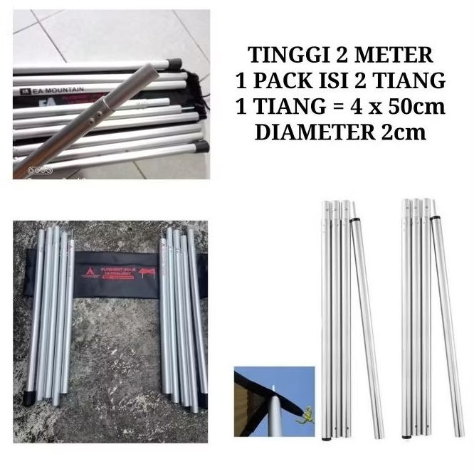 Tiang Flysheet | Awning | Tiang Fly Sheet Aluminium alloy
