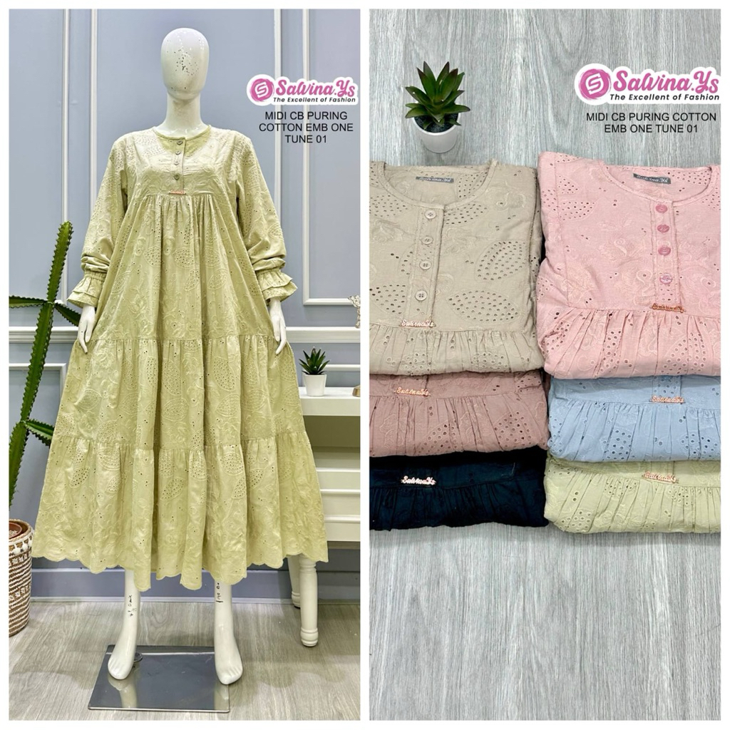 Gamis salvina terbaru katun import