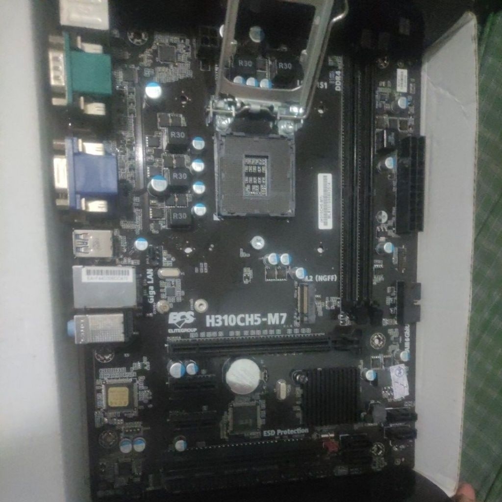 Motherboard ecs h310 lga 1151 support gen 8-9 dan processor i5-9400