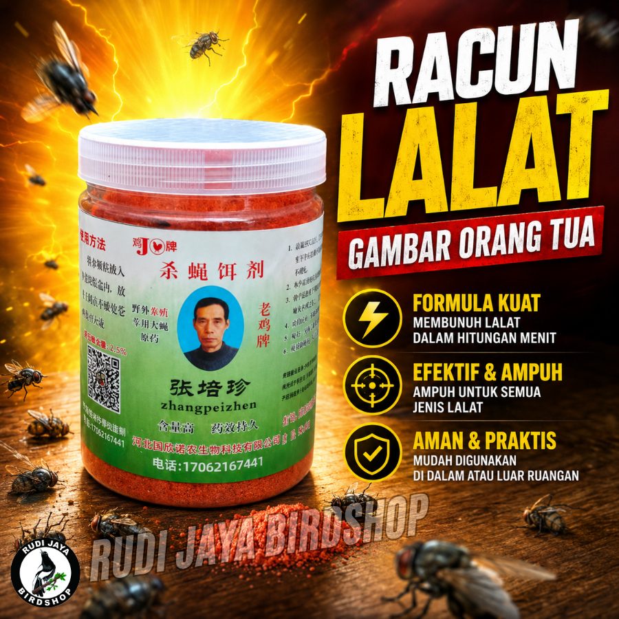 RACUN LALAT 500 GRAM GAMBAR ORANG TUA OBAT RACUN LALAT SERANGGA SEMUT CAMPUR AIR SEMPROTKAN KE LALAT