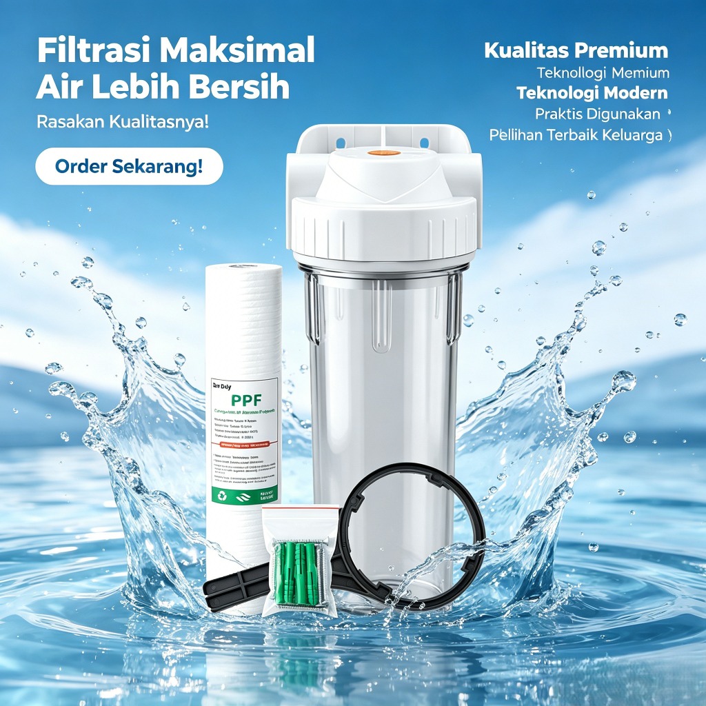 Housing Filter Air Clear  10 inch Tabung Filter Air 10"