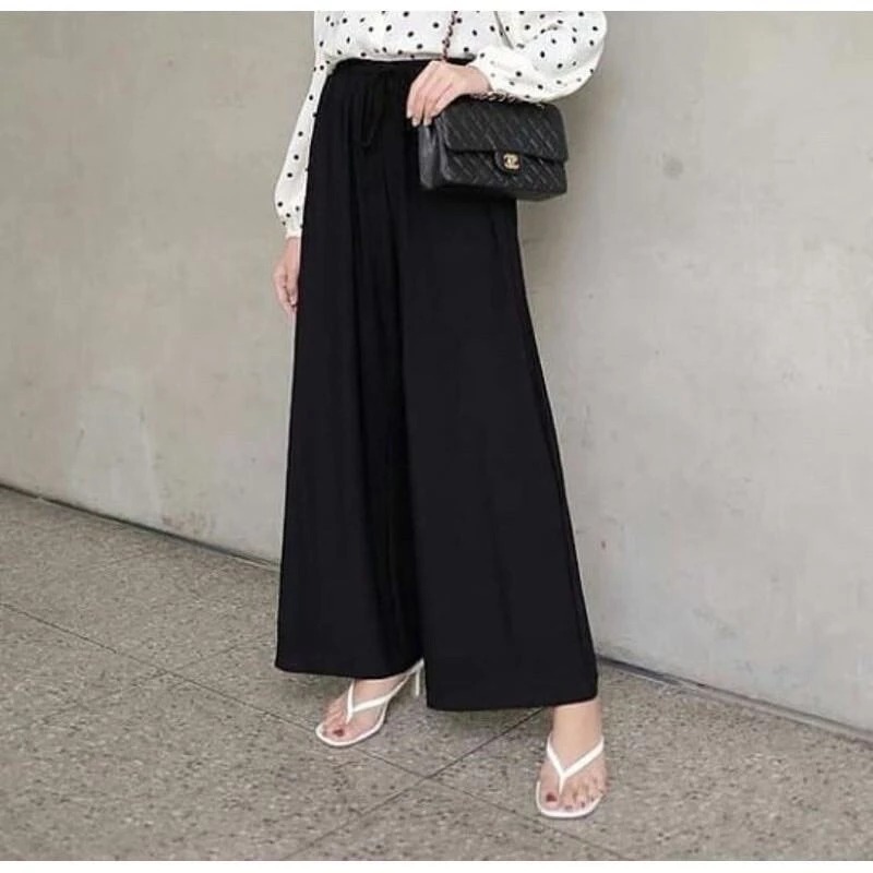 Celana Kulot Wanita Kekinian Simple Daily Kulot Bahan Katun Rayon All Size BB 62-65 PJ 90 Bawahan Ca