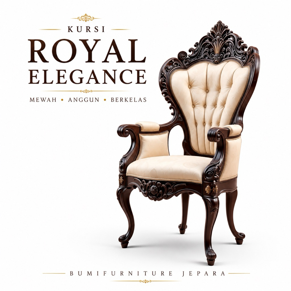 Kursi Ukir Klasik Mewah | Kursi Tamu Kayu Jati TPK Premium | Kursi Vintage Eropa Elegan