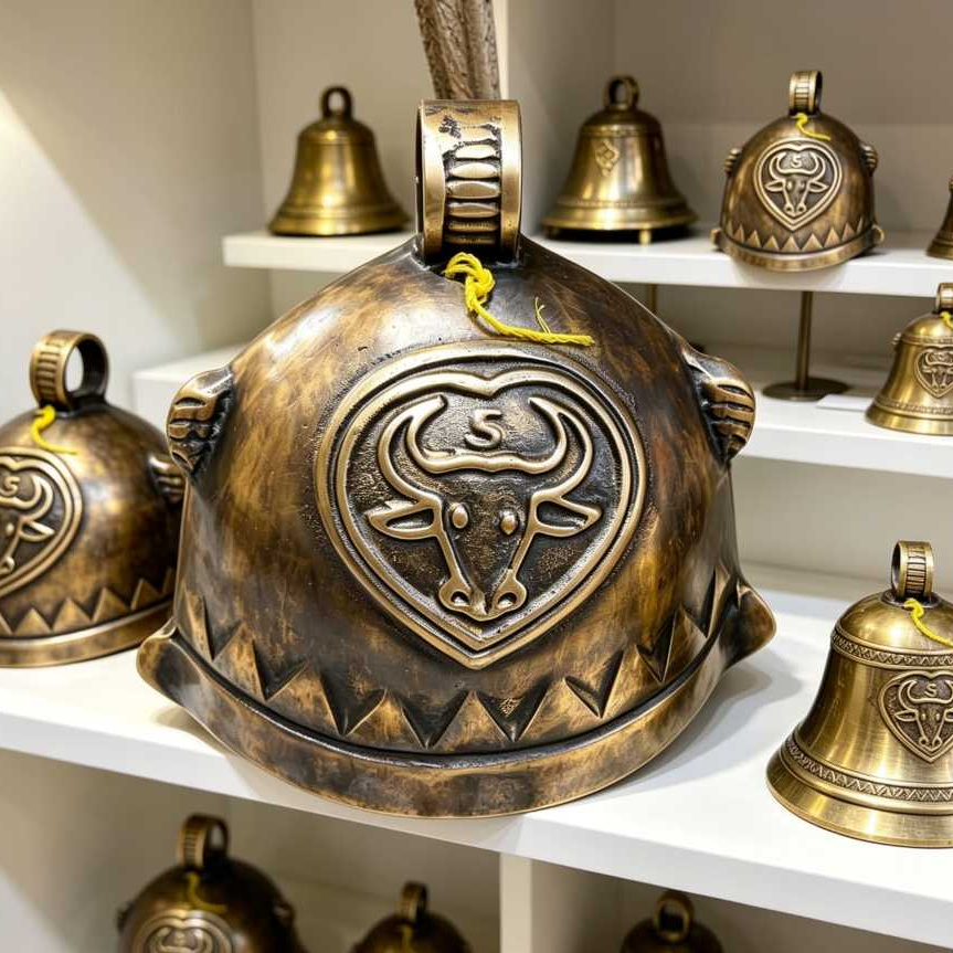 Lonceng Pintu Pagar Motif Klontongan Sapi Jumbo Klontong Sapi Kuningan Original
