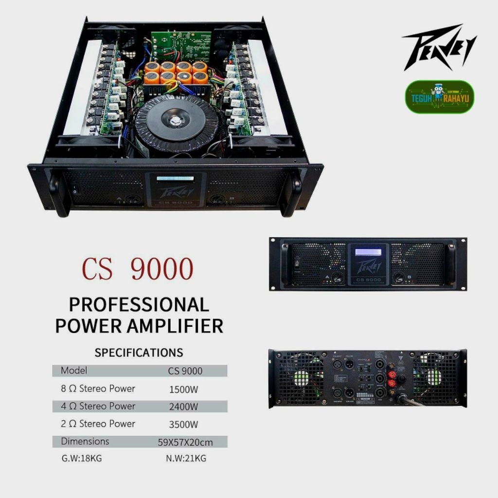 POWER AMPLI PEAVEY CS9000 KUALITAS BAGUS / PEAVEY CS 9000