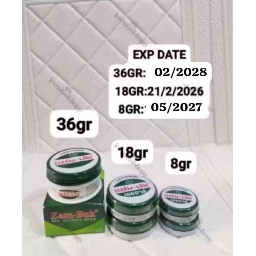 ZAMBUK 100% ORIGINAL ZAMBUK THAILAND BANGKOK 8gr 18 gr 36 gr
