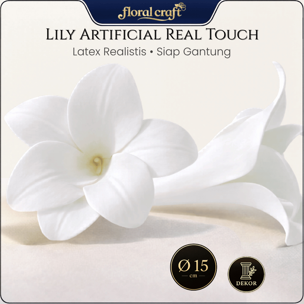 Bunga Cala Lily Gantung Artificial Real Touch Putih Dekorasi Wedding Pergola Ceiling Decor - Calla l