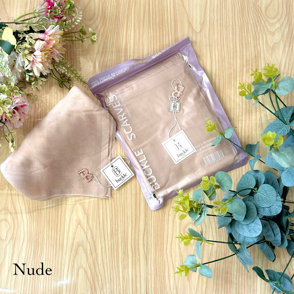 Ecer Japan Paris Ori Buckle Scarves | Paris Japan ori premium | Jilbab Segi empat | Hijab premium | 