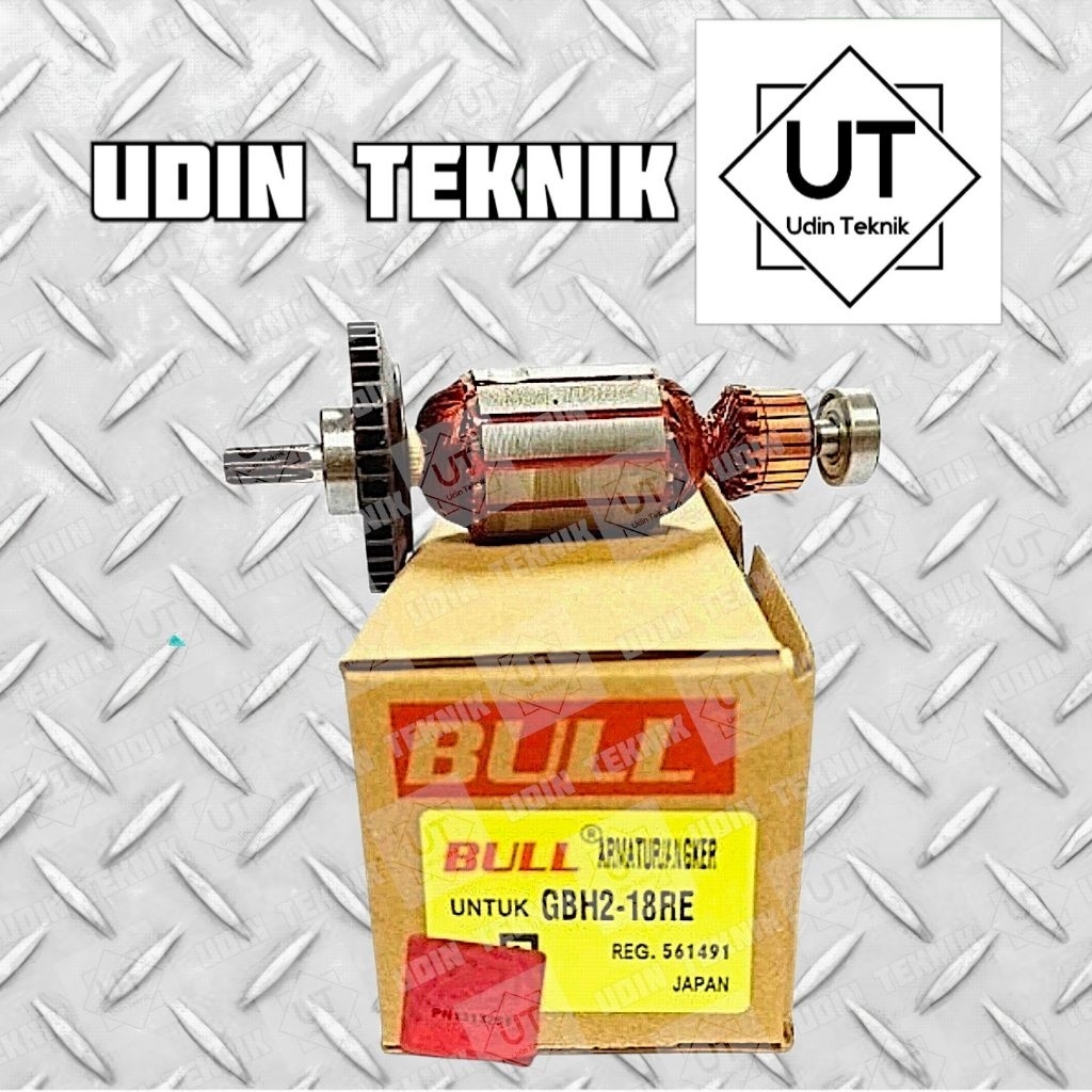 ARMATURE BULL UNTUK GBH 2-18 RE ANGKER MESIN BOR BETON 18 mm GBH2 18 RE ROTOR MESIN ROTARY HAMMER 18