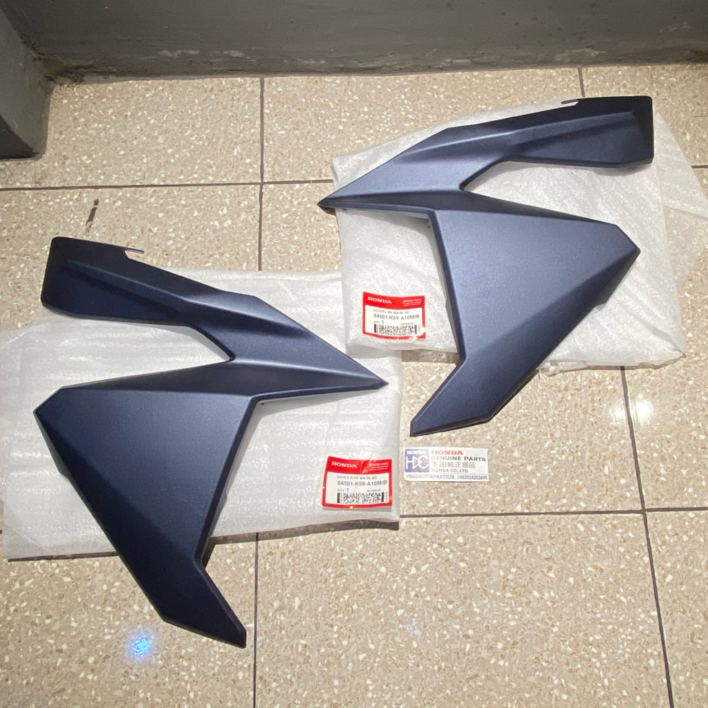 64501 64601 K59 A10MIB COVER SAYAP DEPAN SET KANAN KIRI HONDA VARIO 125 150 LED BIRU DOFF 2015-2018 