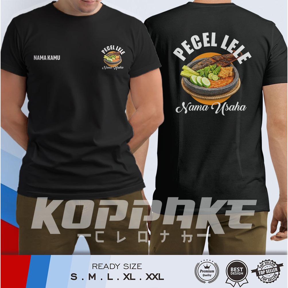 Kaos Pecel Lele Vector Ulekan isi Pecel Lele Gratis Nama Usaha dan Nama Kamu Baju Distro