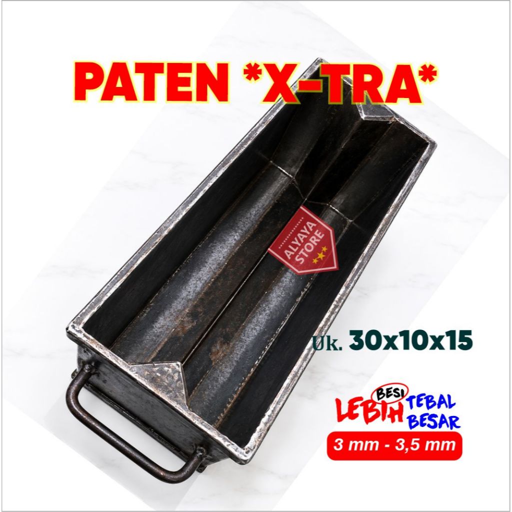 (TEBAL 3mm-3,5mili) Cetakan Batako PATEN XTRA TEBAL -BARU-Ukuran 30#alatcetakbatakomanual