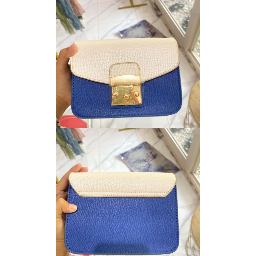 Tas Selempang Wanita Mini Saffiano -TWO TONE