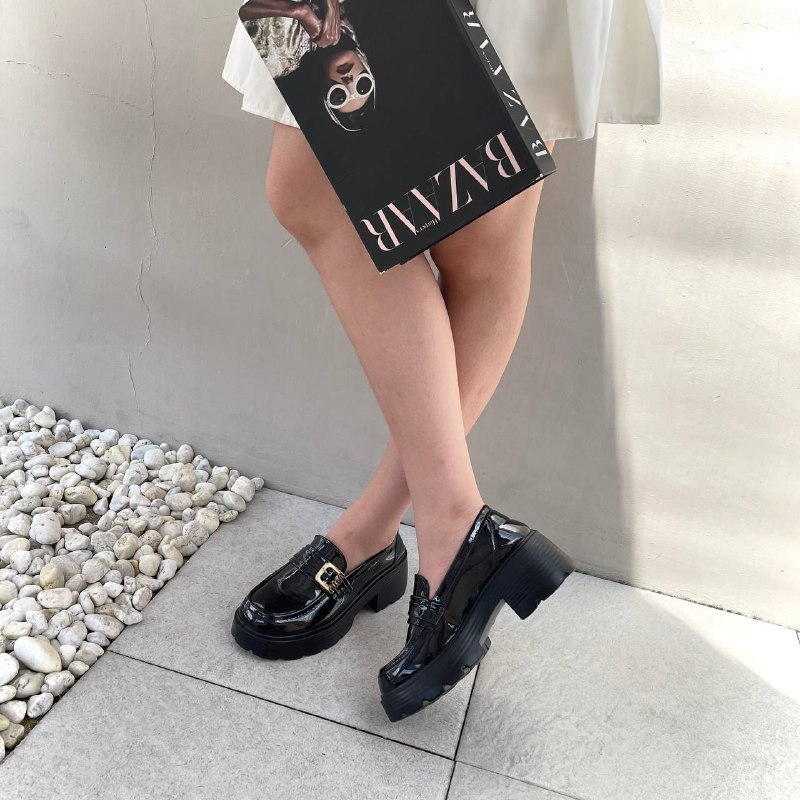 Simoncelli Sepatu Wanita Hak Chunky Heels 5 Cm | Sepatu Korea | Sepatu Wanita | Sepatu Hak Tahu 5 Cm