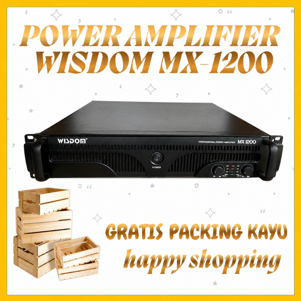 Wisdom MX1200 Power Amplifier Original Wisdom MX-1200