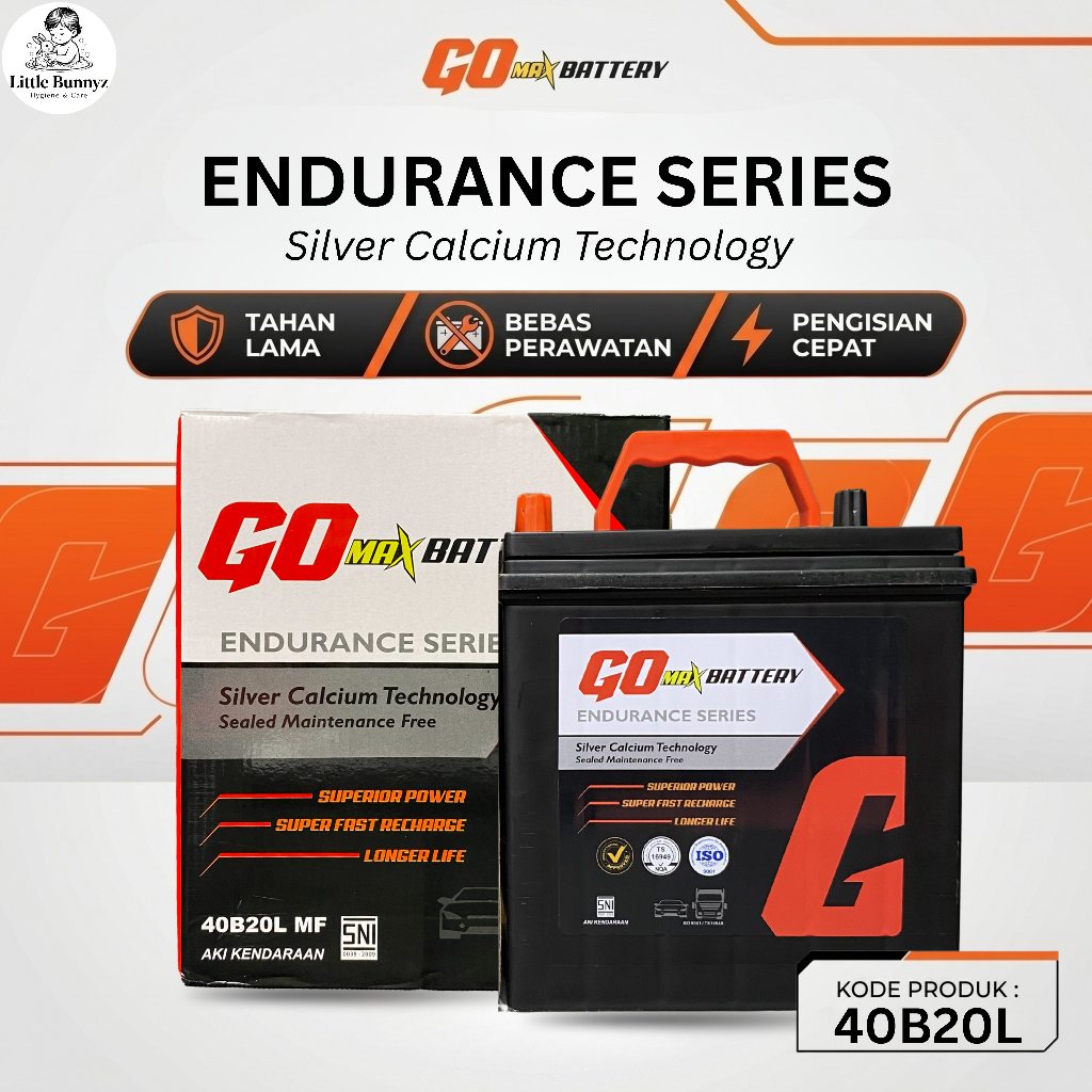 GO MAX Battery Aki Mobil Datsun Go 40B20L / NS40ZL 40Ah - Aki Kering