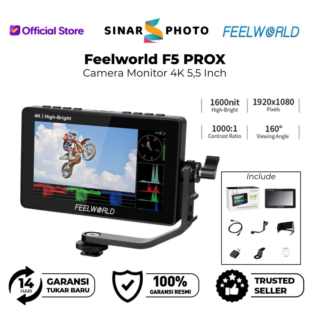 Feelworld F5 PROX 5.5" Inch HDMI Touchscreen External Camera Monitor Feelworld F5 PRO X Field Monito