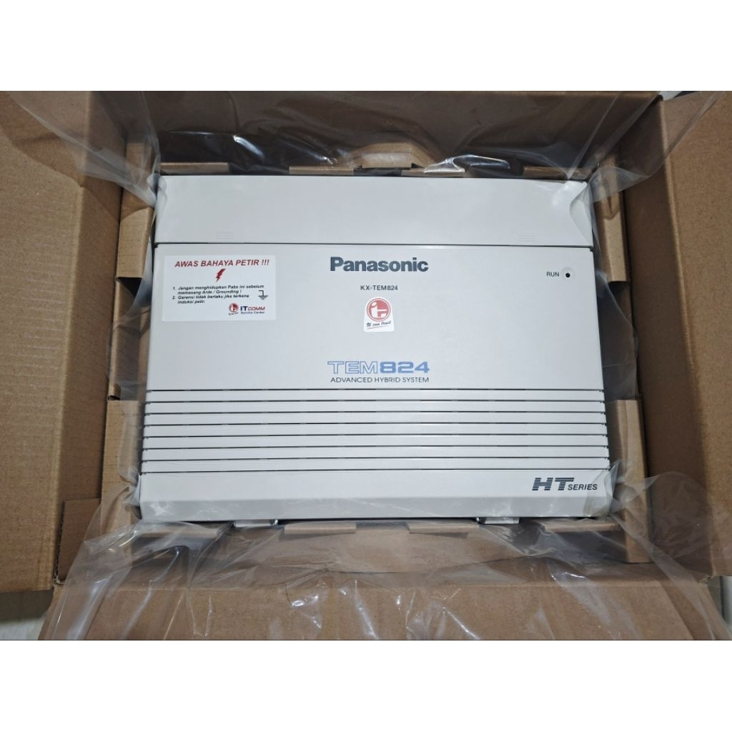 MESIN PABX PANASONIC KX-TES824X KAP. 3 LINE 8 EXT LIKE NEW | PUTIH MULUS + DUS BOOK KABEL POWER