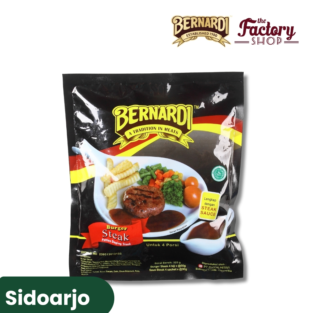 BERNARDI BURGER STEAK 320G[SIDOARJO]