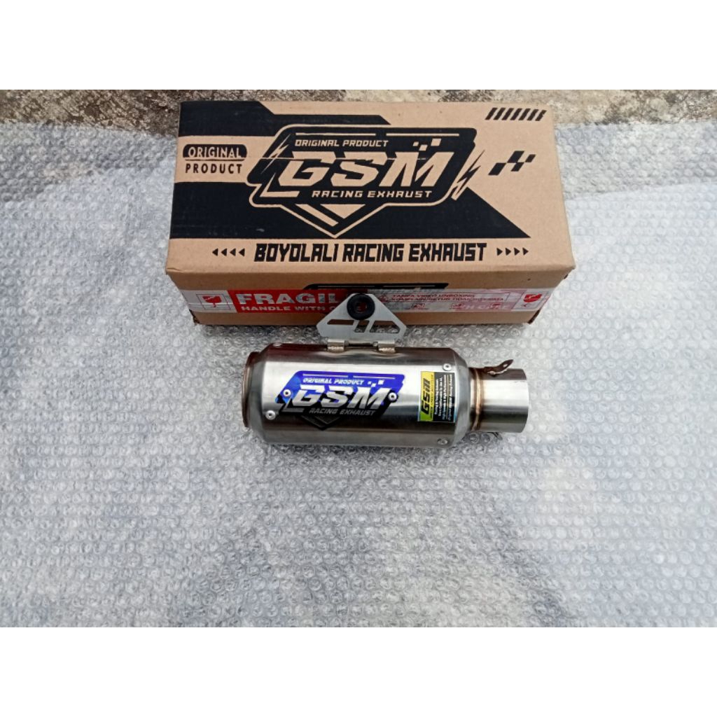knalpot racing GSM exhaust GP 1 mini 15 cm sarteng termurah