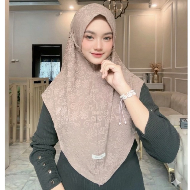 HIJAB TALI LANA KATBOL / HIJAB INSTAN TALI MOTIF / BERGO TALI / BERGO MOTIF