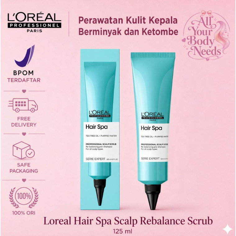 Loreal Hair Spa Scalp Rebalancing Scrub 150 ML Perawatan Rambut Lepek Berminyak Anti Ketmbe