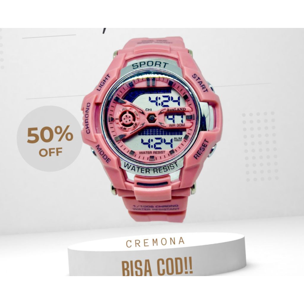 jam tangan auxland pria wanita digital tahan air , original.