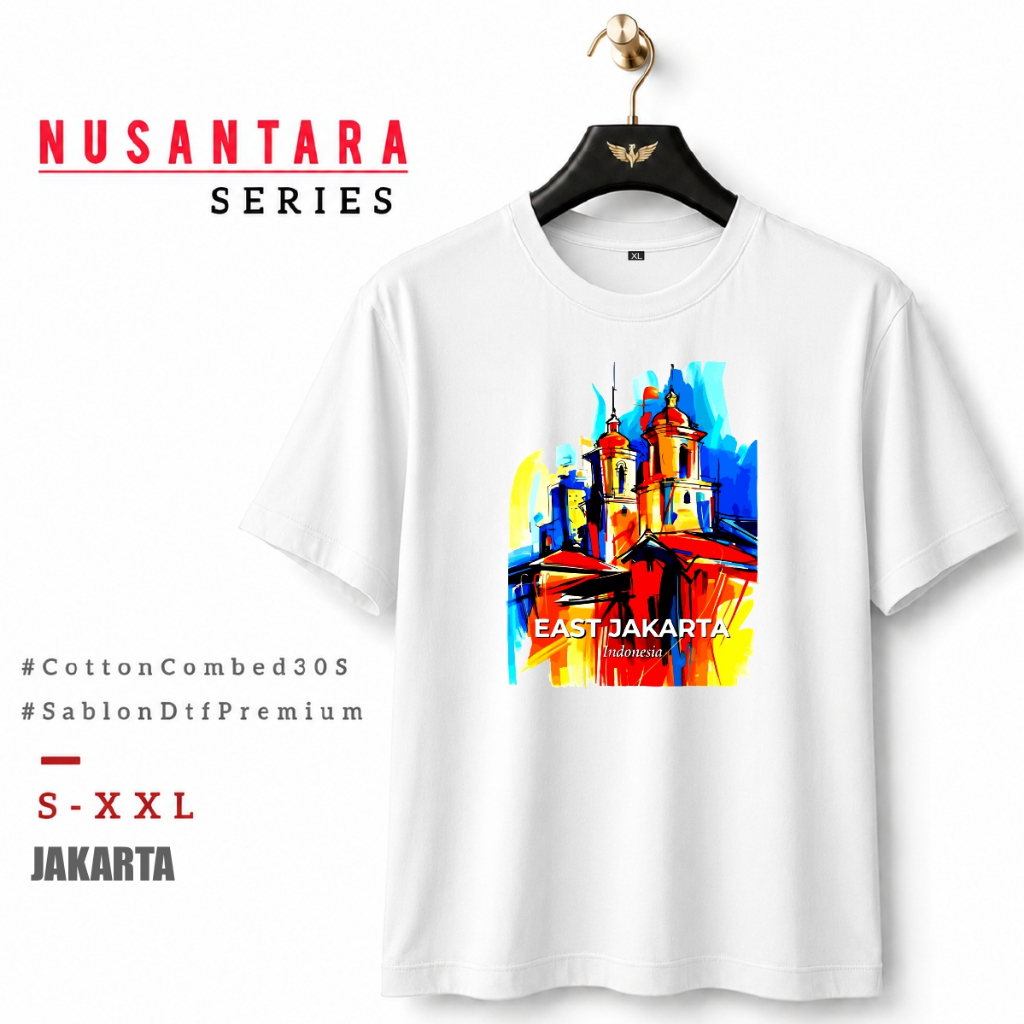 [ECER & GROSIR] Baju Kaos Premium oleh-oleh Jakarta Souvenir Eksklusif Unisex Dewasa