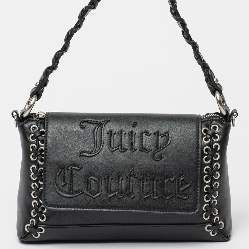 Juicy Couture Black Flap Shoulder / Top Handle Bag Original