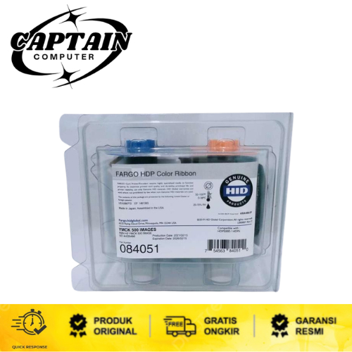 Ribbon Color Fargo HDP5000 HDP Color Ribbon HDP 5000 PN : 084051 Ymck - 084511