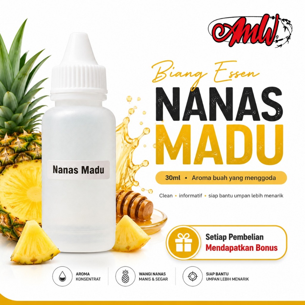 Biang Essen 30ml Import NANAS MADU Kualitas Terbaik Ikan Umpan Pancing