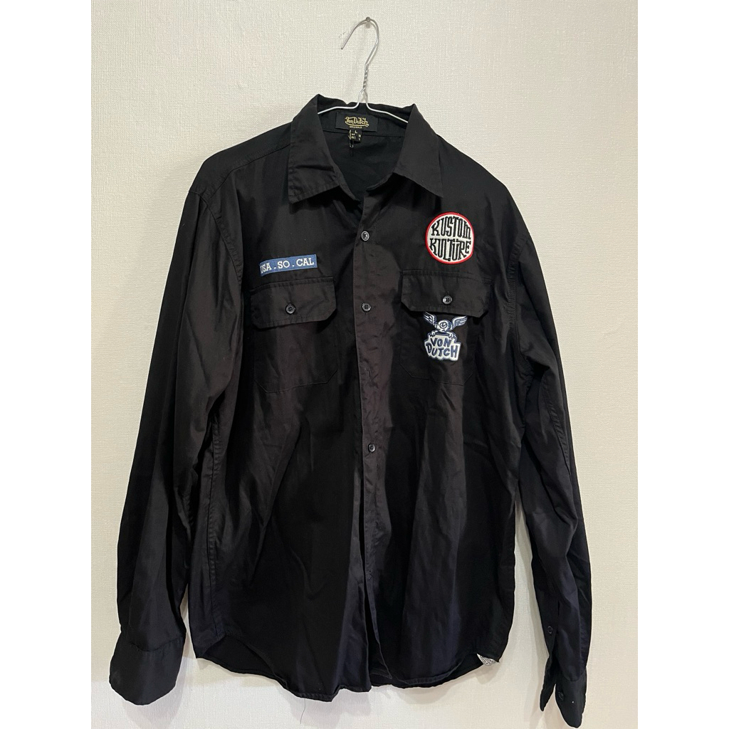 Von Dutch Work Shirt Longsleeve Black