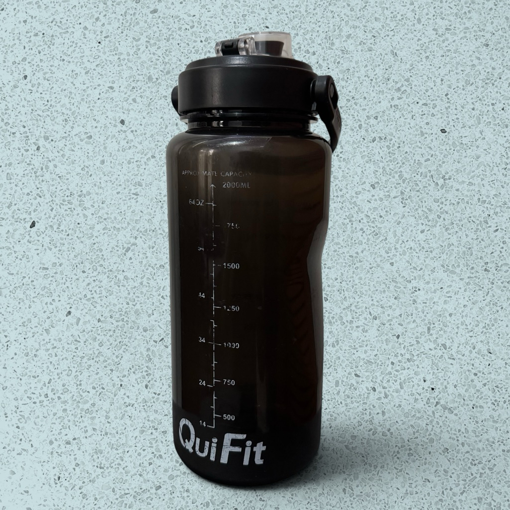 QuiFit Water Bottle 2L / 64oz - Black