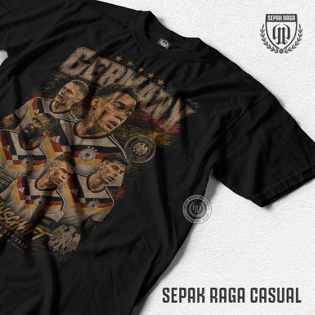 Kaos Vintage 90s Timnas Jerman - Kaos Sepakraga Casual - Germany Vintage T-shirt Retro
