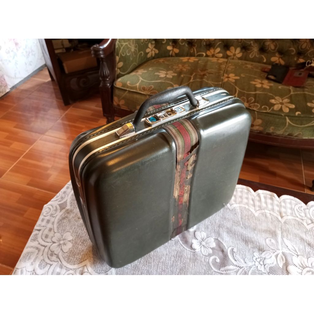 Koper  Kulit Jadul Antik Vintage Merk SANCO   lawas Dekorasi Tua Kuno Retro