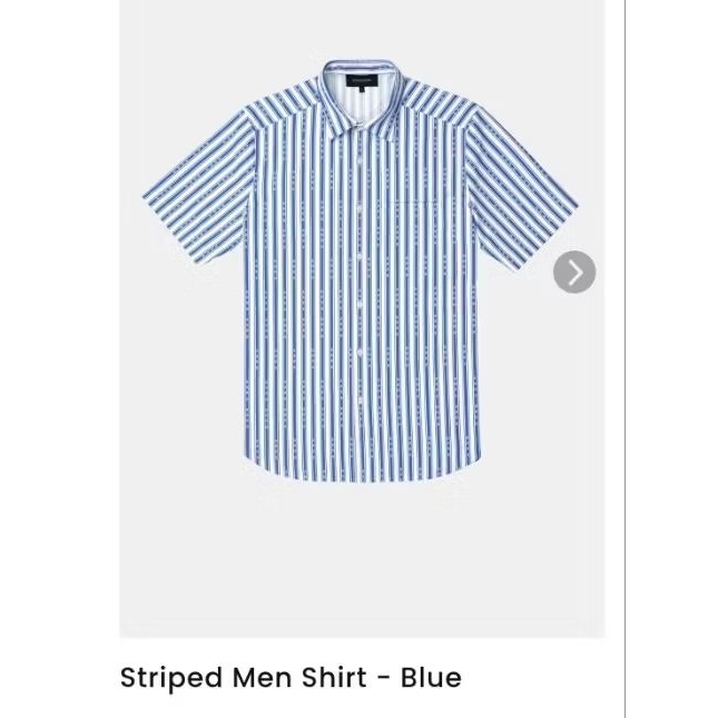 BS Buttonscarves New - Striped Men Shirt - Blue (XL)