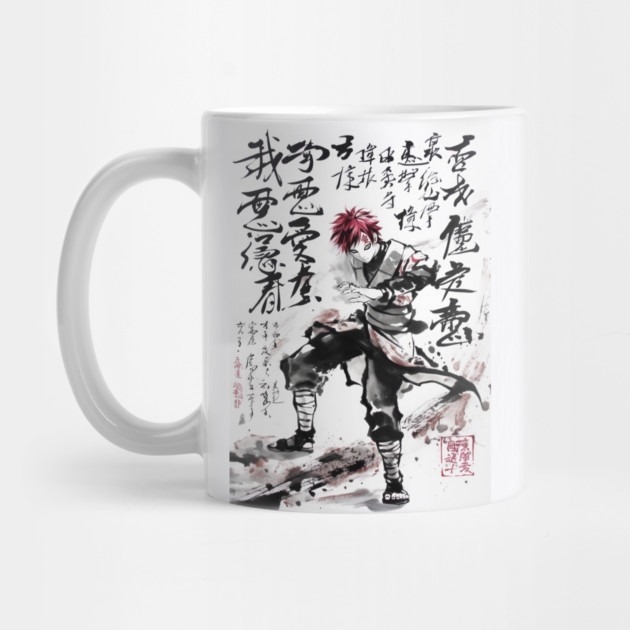 Gelas Keramik Gaara Sand Ninja Kanji Poster