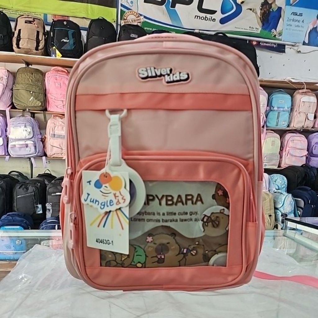 TAS RANSEL ANAK CEWE SILVERKIDS 40463G PINK