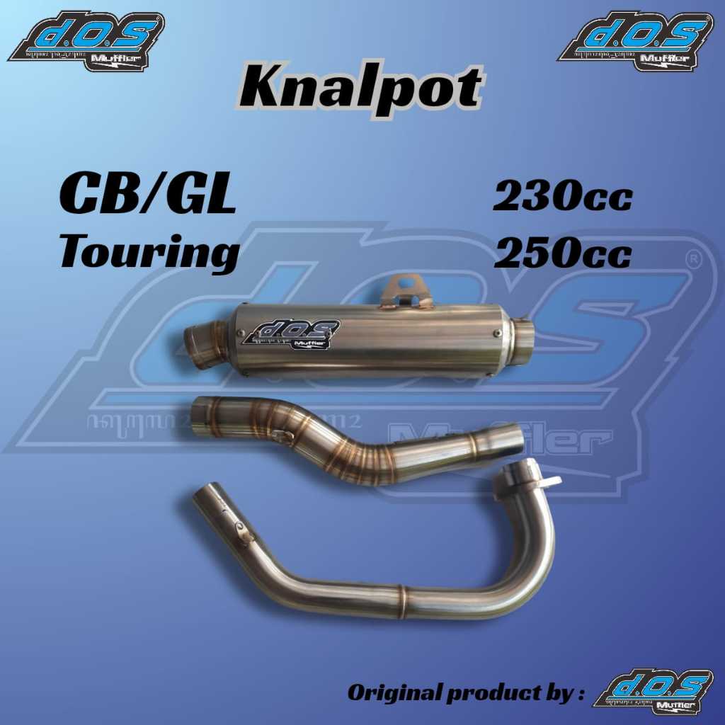 Knalpot D.O.S Muffler GL/CB Touring Bass Ulem 230cc-250cc