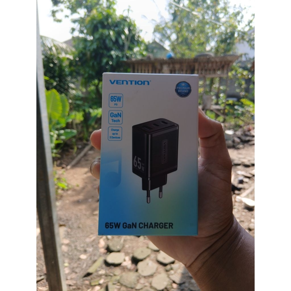 charger second like new vention 65w gan 3 port