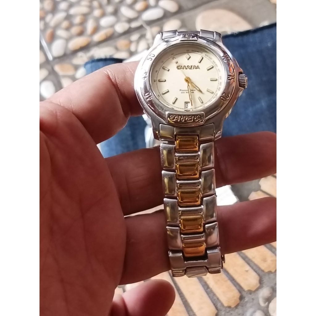 jam tangan Carrera mesin Swiss eta 955 vintage