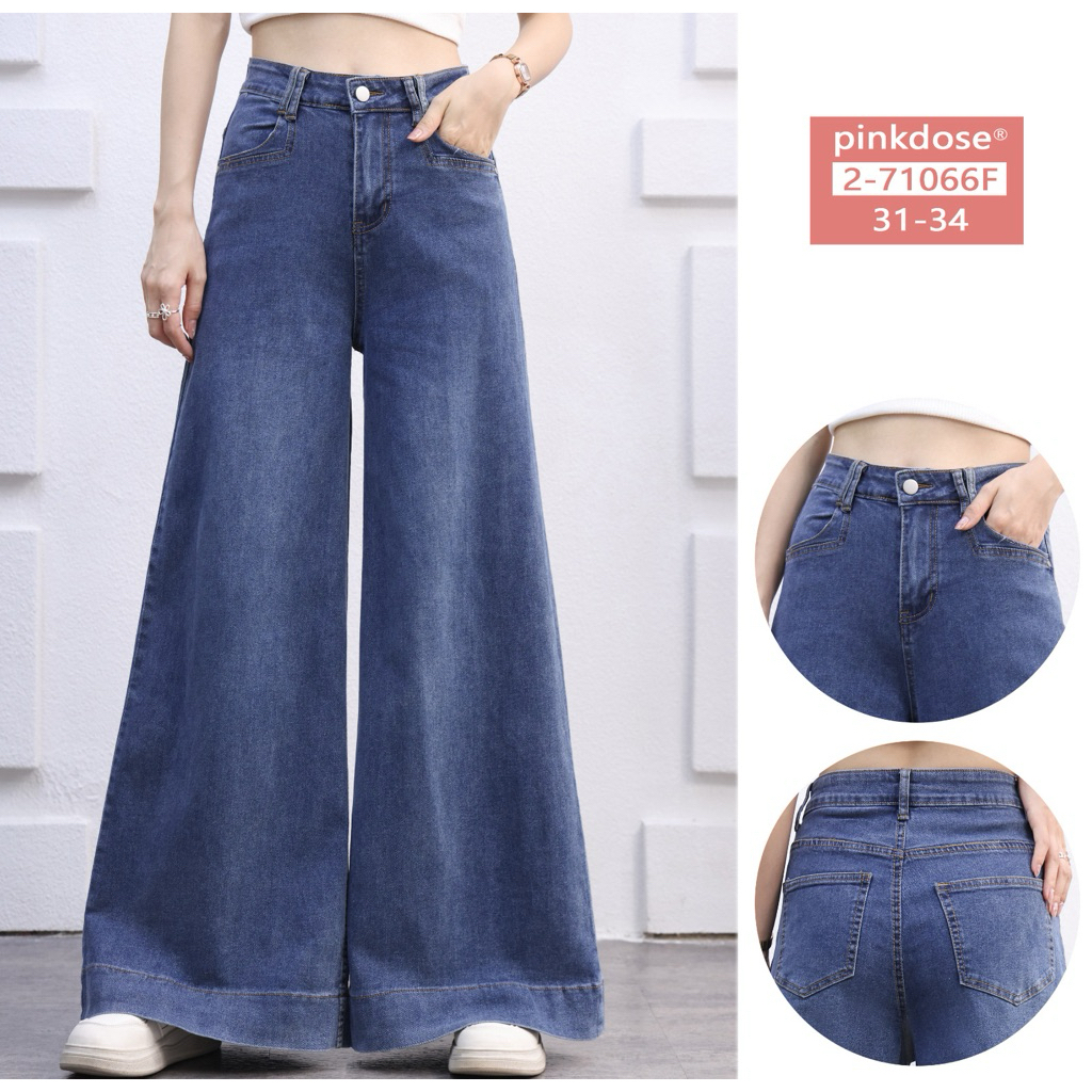 Celana Kulot Skena Flare Bahan Softjeans Pinkdose Jeans Import Quality